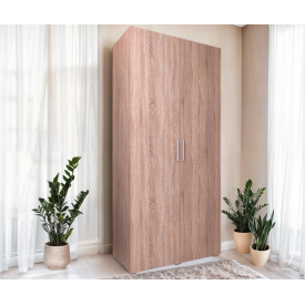Шафа розпашна дводверна Tobi Sho ST-0009 з полицями та штангою, 1000х2180х520 мм Сонома