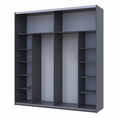 Шкаф купе Doros G-Caiser Графит/Графит вставка Дуб Эвок 220х60х240 см (44900285) Оріхів