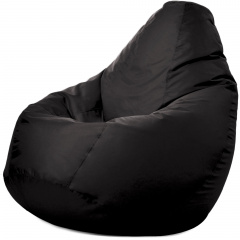 Кресло-мешок груша Оксфорд Waterproof 3XL 95х90х100 см iQmebel Черный сьемный чехол Пологи