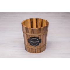 Деревянное ведерко-корзина ecoWalnut 185x200 мм Чортків