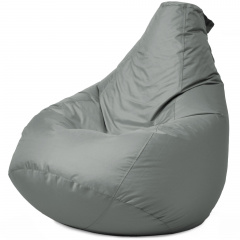 Кресло-мешок груша Оксфорд Waterproof 2XL 85х80х85 см iQmebel Серый сьемный чехол Львов