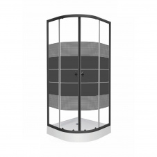 Душевая кабина RJ TULIP 194x90 полукруглая, стекло 4 мм + поддон 90x90, белый (90ВRZ081Linia)