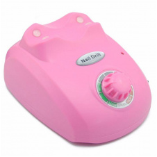 Фрезер-машинка для маникюра и педикюра с педалью Beauty nail 9-1 DM-208 коррекции искусственных ногтей 6 насадок 25 т об/мин Розовая