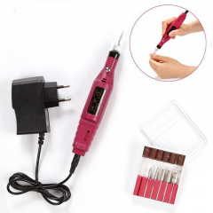 Портативный фрезер-ручка для маникюра ZS 100 20000 об/мин. pink мини фрезер Nail Dryer DM-100 Черкаси