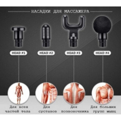 Массажер Для Тела Мышечный Fascial Gun 320 Массажный Ударный Пистолет Красный Покровск