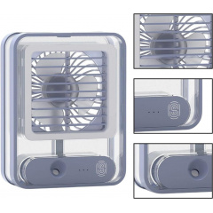 Мини кондиционер аккумуляторный от USB Transparent Spray Light Fan (UKC-01) Обухов