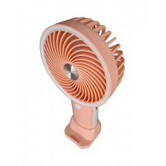 Вентилятор ручной аккумуляторный с подставкой для телефона Mini Fan HX09-1 Персиковый с белым Киев