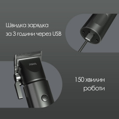 Машинка для стрижки волос Xiaomi Riwa RE-6510 Черно-серый Володарськ-Волинський
