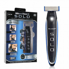 Триммер для бороды Micro Touch SOLO машинка для стрижки Black-Blue (kz004-hbr) Івано-Франківськ