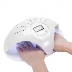 Гибридная маникюрная лампа SUN 669 для двух рук одновременно UV+LED 48W White Хмельник