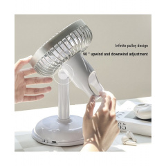 Вентилятор настольный портативный FAN KD197 Simple desktop USB Светло-серый Ирпень