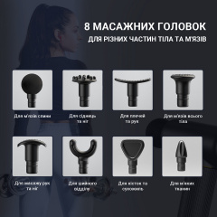 Портативный ручной массажер для тела LOGO 30 скор вибрационный ударный перкуссионный массажер Житомир