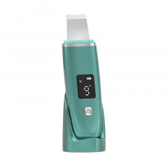 Ультразвуковой скрабер для лица Ultrasonic PL-C01 с двусторонней силиконовой насадкой Зеленый Київ