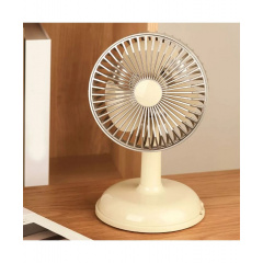 Вентилятор настольный портативный FAN KD197 Simple desktop USB Бледно-желтый Фастів