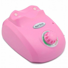 Фрезер-машинка для маникюра и педикюра с педалью Beauty nail 9-1 DM-208 коррекции искусственных ногтей 6 насадок 25 т об/мин Розовая Гайсин