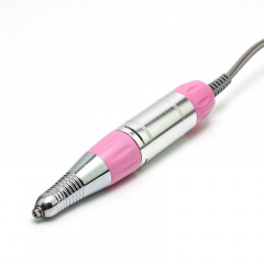 Фрезер-машинка для маникюра и педикюра с педалью Beauty nail 9-1 DM-208 коррекции искусственных ногтей 6 насадок 25 т об/мин Розовая Гайсин