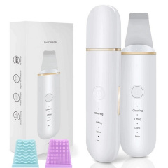 Ультразвуковой скрабер для чистки лифтинга и тонизации кожи лица Beauty Face LURNOFY 7C-CPY01 EMS White Курінь