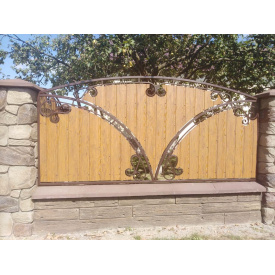 Паркан кований ПП Брама Веста з профлистом