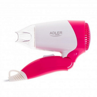 Фен дорожный складной Adler AD 2259 White/Pink