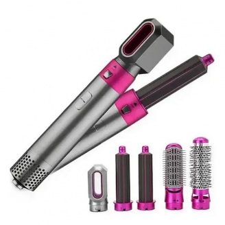 Фен щетка стайлер для волос 5в1 в кейсе CNV Hair Brush 9234 Pink