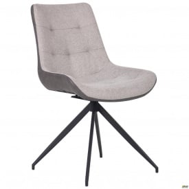 Стілець поворотний Aurora 860х550хх630 мм на ніжках м'яке сидіння сіре обертове