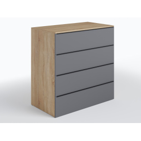 Комод із 4 шухлядами Tobi Sho Damien ТХ-05 для вітальні, спальні, 1000х1015х400 мм Сонома/Антрацит