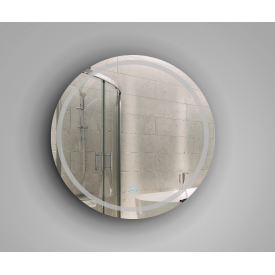 Дзеркало з підсвіткою кругле Сайн для ванної кімнати, спальні, передпокою, 600 мм