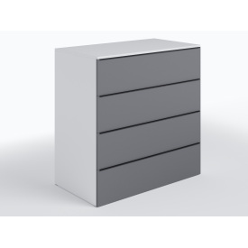 Комод із 4 шухлядами Tobi Sho Damien ТХ-05 для вітальні, спальні, 1000х1015х400 мм Білий/Антрацит