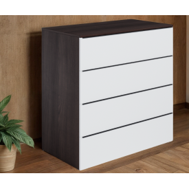 Комод з 4 шухлядами Tobi Sho Damien ТХ-05 для вітальні, спальні, 1000х1015х400 мм Венге/Білий