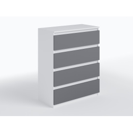 Комод для спальні Tobi Sho Brain Т-215 на 4 шухляди, 800х980х400 мм Білий/Антрацит