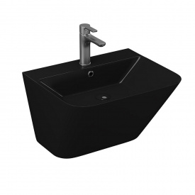 Раковина подвесная Lucco Moena 550х450 прямоугольная, черная глянцевая