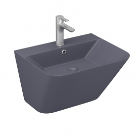 Раковина подвесная Lucco Moena 550х450 прямоугольная, антрацит матовый