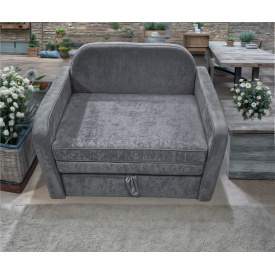 Диван м'який Tobi Sho Юніор-1.2 розкладний велюр Крокус Сірий/90, 1380х800х800 мм