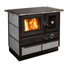 Печь MBS Super Thermo Magnum black stone 20 кВт правое подключение дымохода
