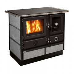 Піч MBS Super Thermo Magnum black stone 20 кВт праве підключення димоходу Івано-Франківськ