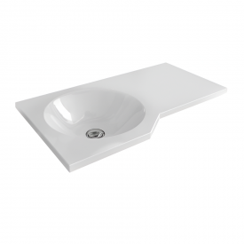 Раковина подвесная Excellent Be Spot CEEX.2301.600.WH 600x350 прямоугольная, белая глянцевая