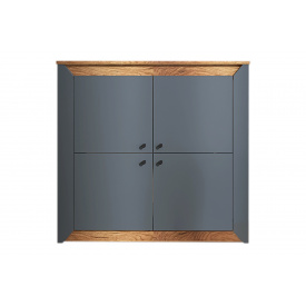 Тумба-комод Натіво-2 (98х38х92 см, графіт + дуб крафт золотий)