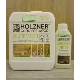 Лак для деревяних підлог Holzner Ultra Sport 2K Напівматовий 5,5л