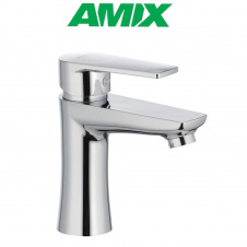 Смеситель для умывальника AMIX Oscar-001 Chrome (без подвода), Хром