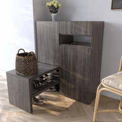 Тумба-подставка для обуви Tobi Sho Viola RS-4 с ящиком и дверцами, 1350х1017х400 мм Белый Изюм