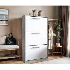 Тумба для взуття Tobi Sho Astrid ST-0021 у передпокій, 590х1200х280 мм Бетон-Білий Якимівка
