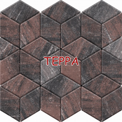 Тротуарная плитка бруківка Ромб 200х200 60мм Колор-Мікс 3D 20х20 6см Кропивницький
