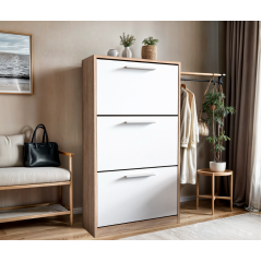 Тумба для обуви Tobi Sho Astrid ST-0021 в прихожую, 590х1200х280 мм Сонома-Белый Молочанск