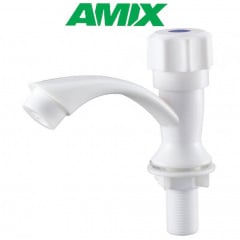 Монокран AMIX Mono-001 White, кран для холодної води из термопластика, Білий Прилуки