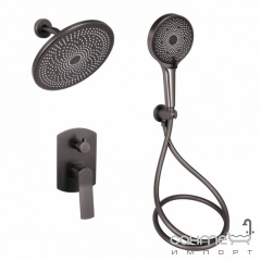 Душевая система скрытого монтажа Qtap Slavonice QTSLA113GMB45899 оружейная сталь Чернигов