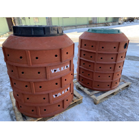 Пластиковый дренажный (перфорированный) колодец VULKAN DN 1000 1 м водосборный колодец полимерный, ревизионный для канализации