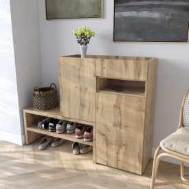 Тумба-підставка для взуття Tobi Sho Viola RS-4 з шухлядою та дверцятами, 1350х1017х400 мм Аппалачі