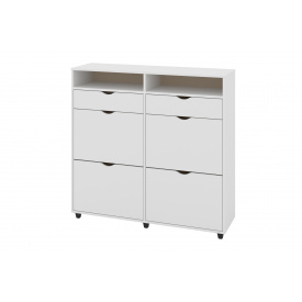 Тумба для взуття Clario (118,6х34х113,5 см, білий)