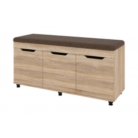 Тумба для взуття з сидінням Vertex (120х40х50 см, сонома + савана браун)