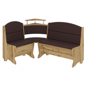 Кухонний куточок SnackSpot-1 (шкірзам, коричневий + тахо, 150х110 см)